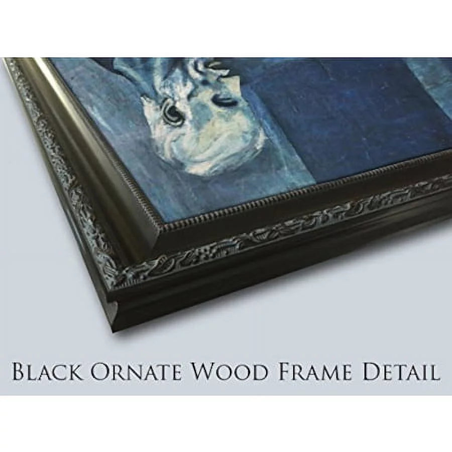 Black Ornate Wood Framed Art Print C7747