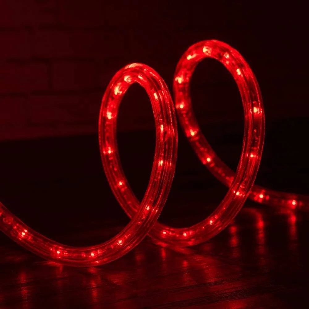 25Ft Red LED Rope Light, Connectable Outdoor Waterproof Z80424
