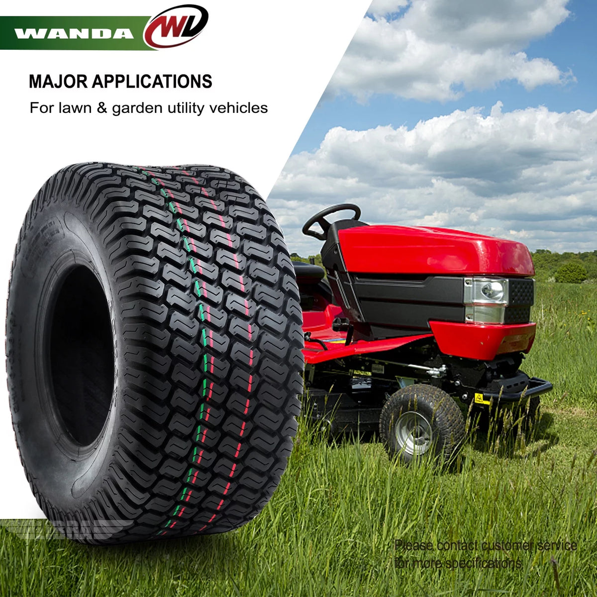 2 New 18x8.50-8 Lawn Mower Turf Tires P2875