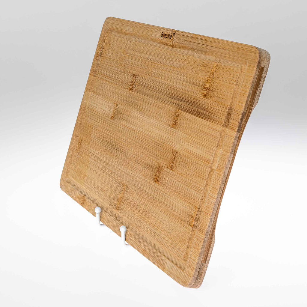 15x10" Bamboo Cutting Board with Juice Groove and Handles C1380