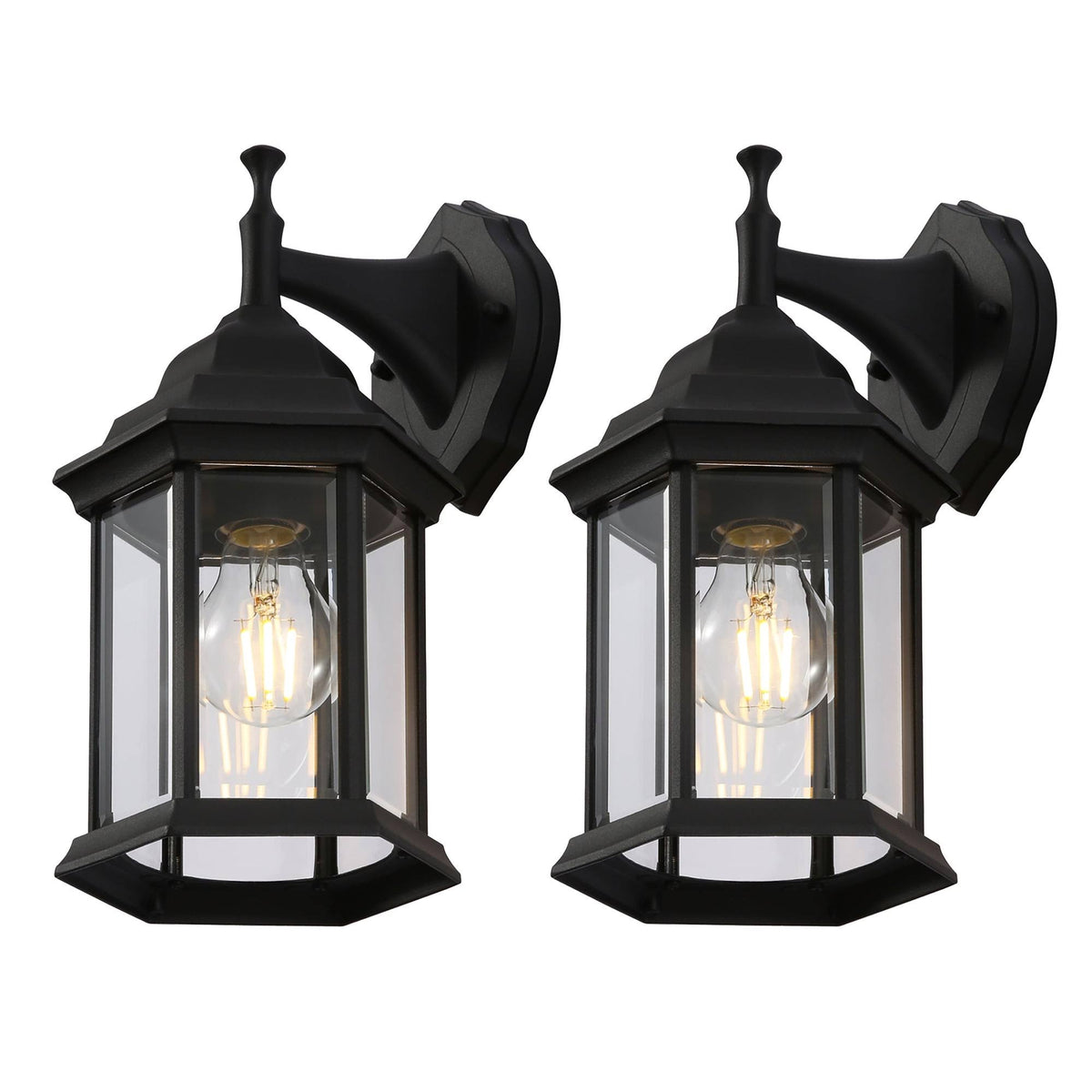 Black Outdoor Wall Lantern E6426