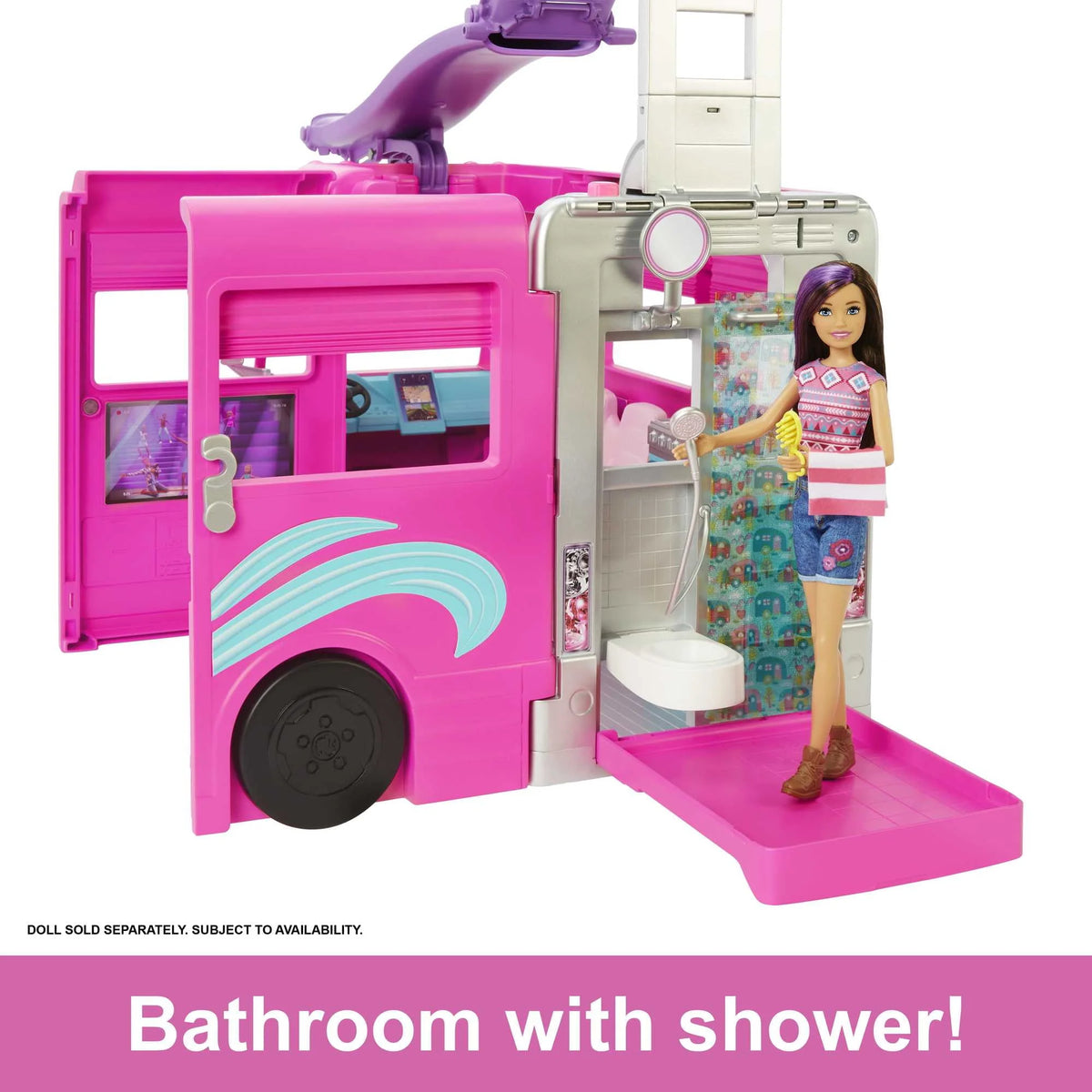 Barbie DreamCamper Vehicle Playset with 60 Accessories Y863