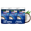 Coconut and Waterlily Cleaning Wipes, 225 Count, 3 Pack D37524