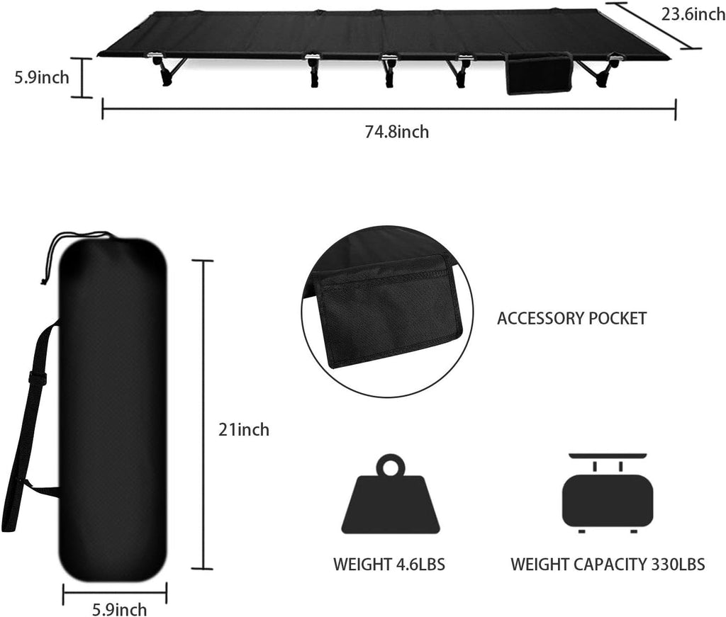 Ultralight Compact Folding Camping Cot U137360