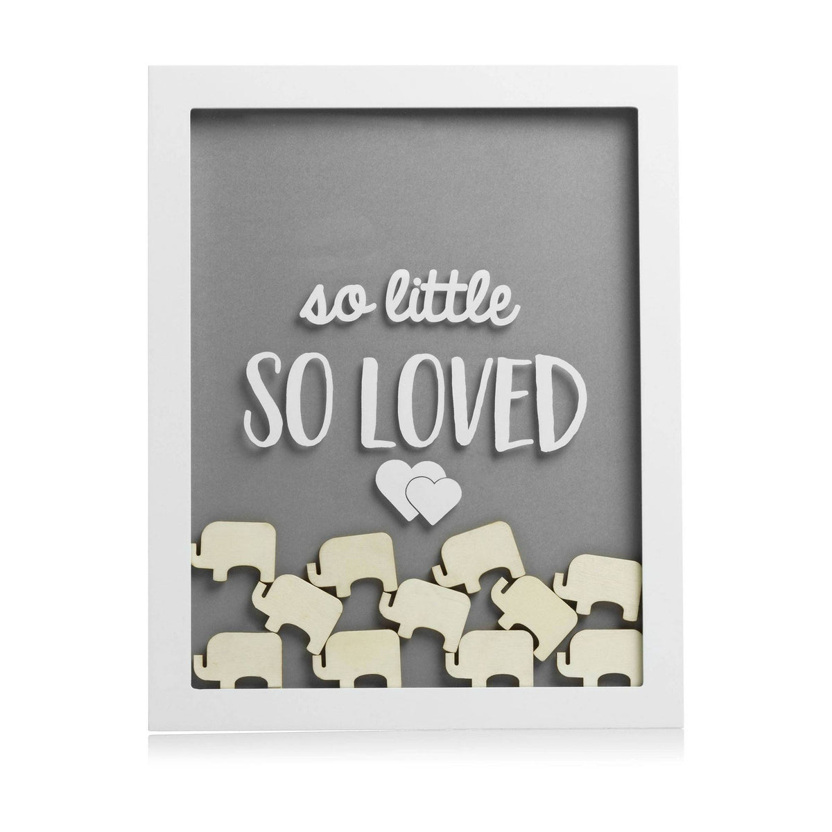 Gray & White Baby Shower Signature Frame Y834