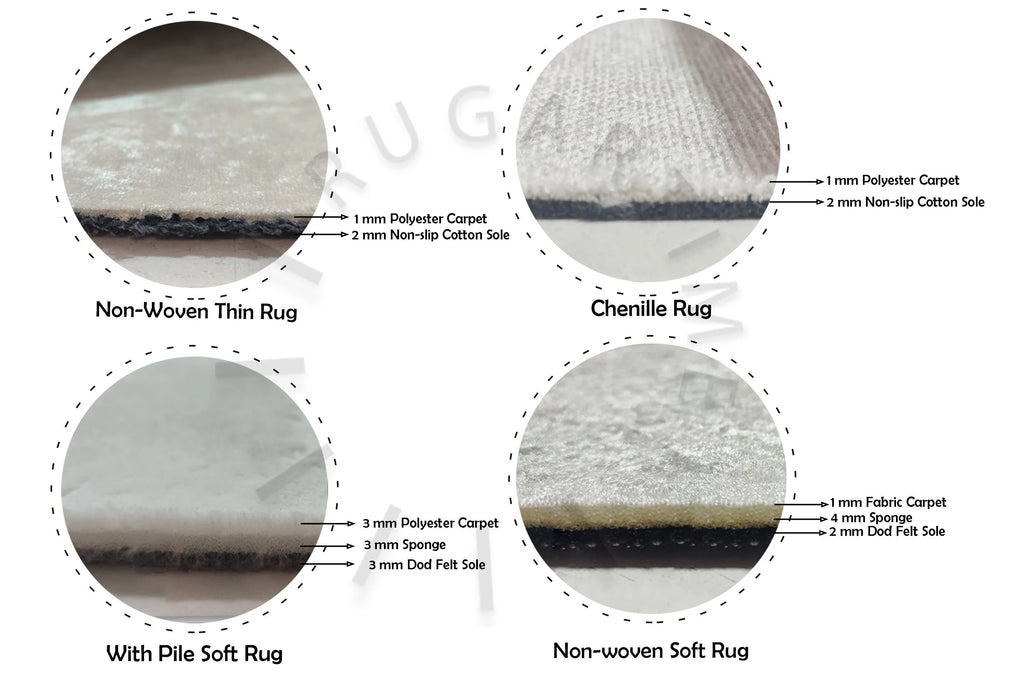 2'x3' Shimmery Marble Printed Rug C382
