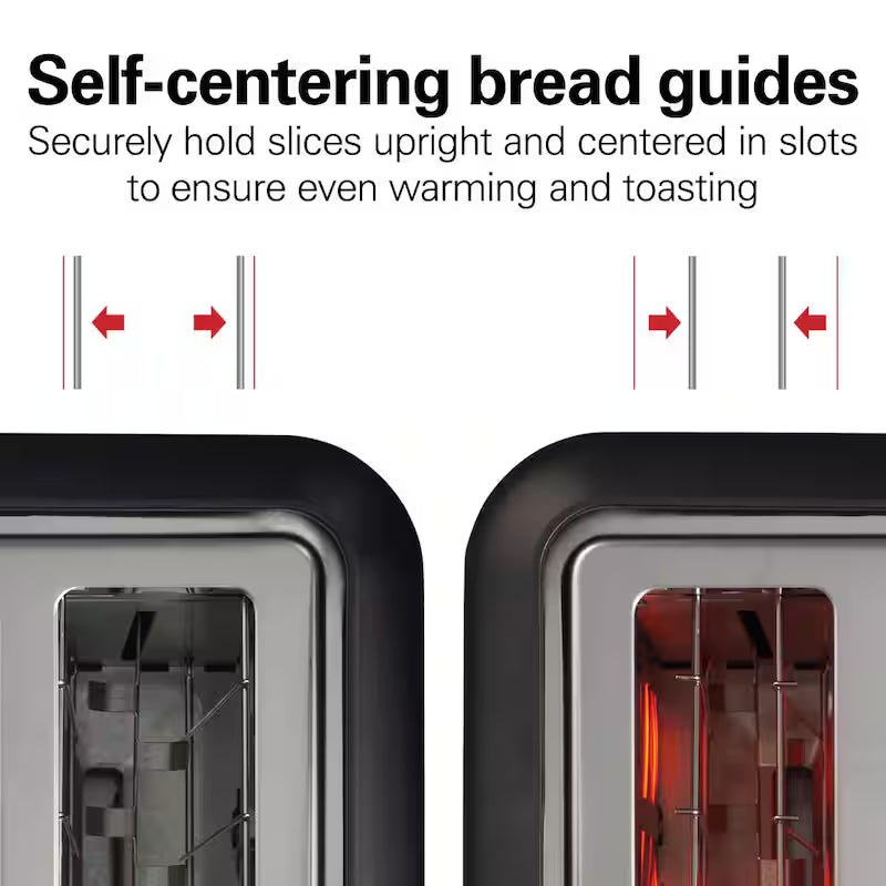 900-Watts 2-Slice Black Wide Slot Toaster U995