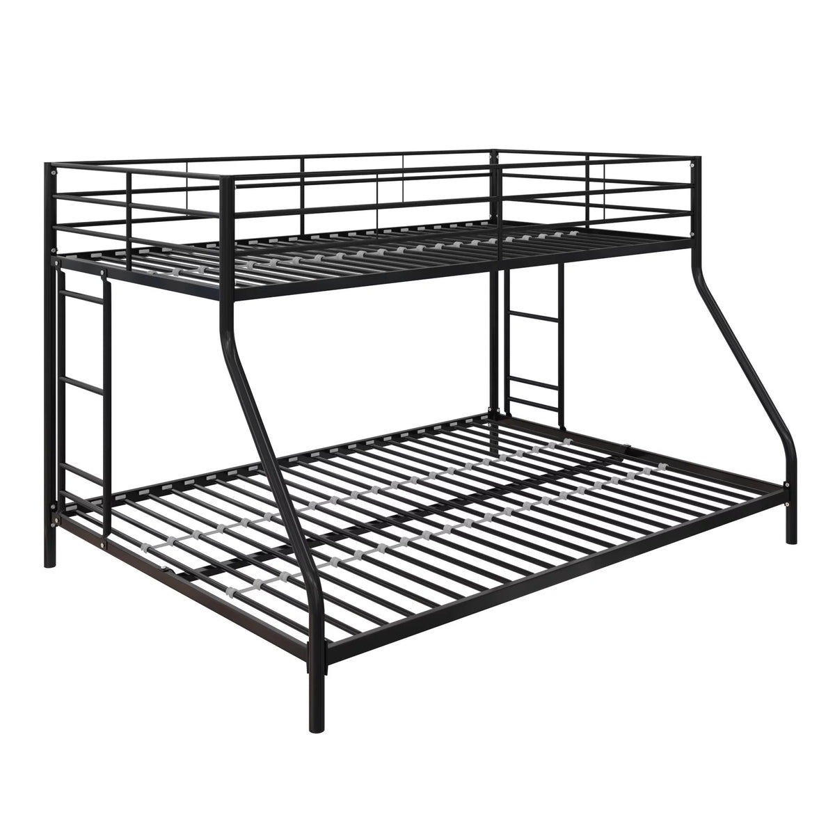 Twin over Full Metal Bunk Bed, Black F121878