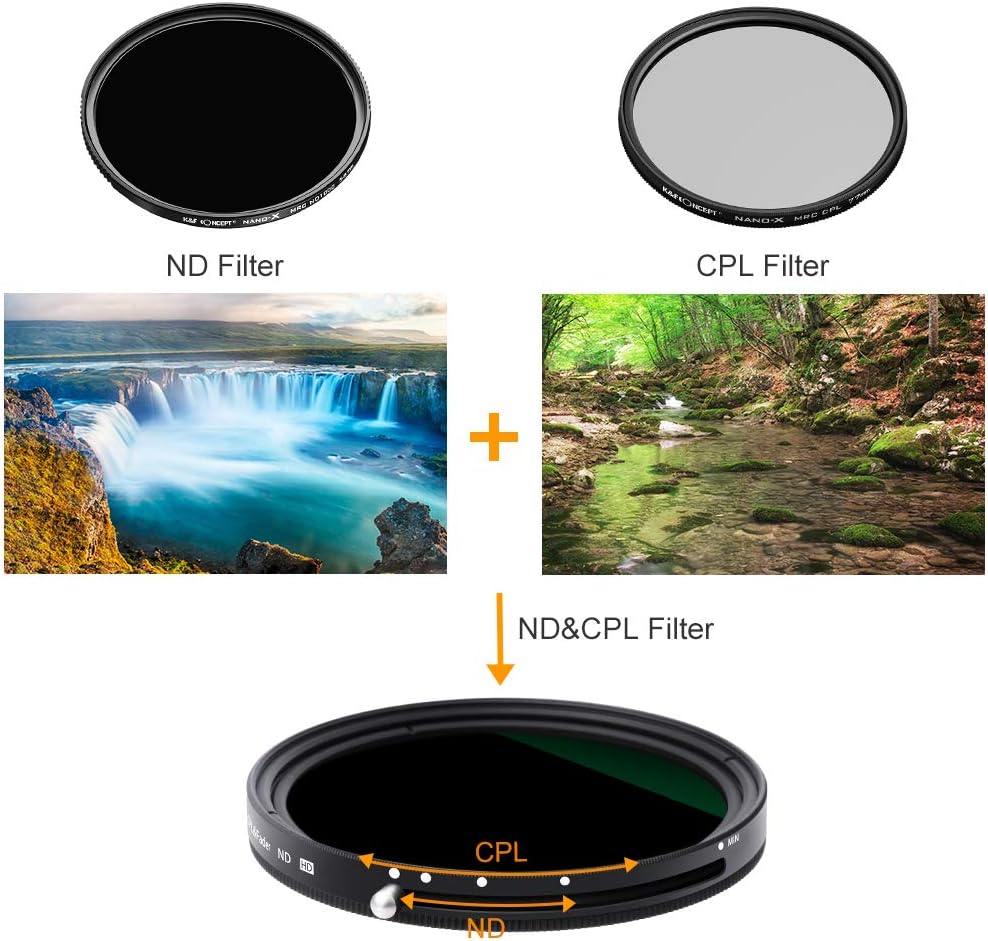 67mm Variable ND and CPL Filter 2 in 1 H7482