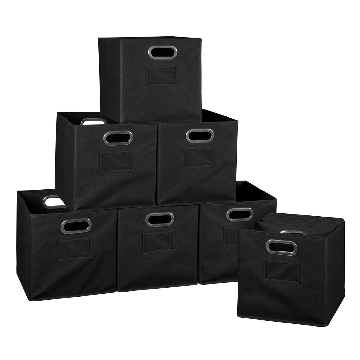 Set of 12 Foldable Fabric Storage Bins M45888