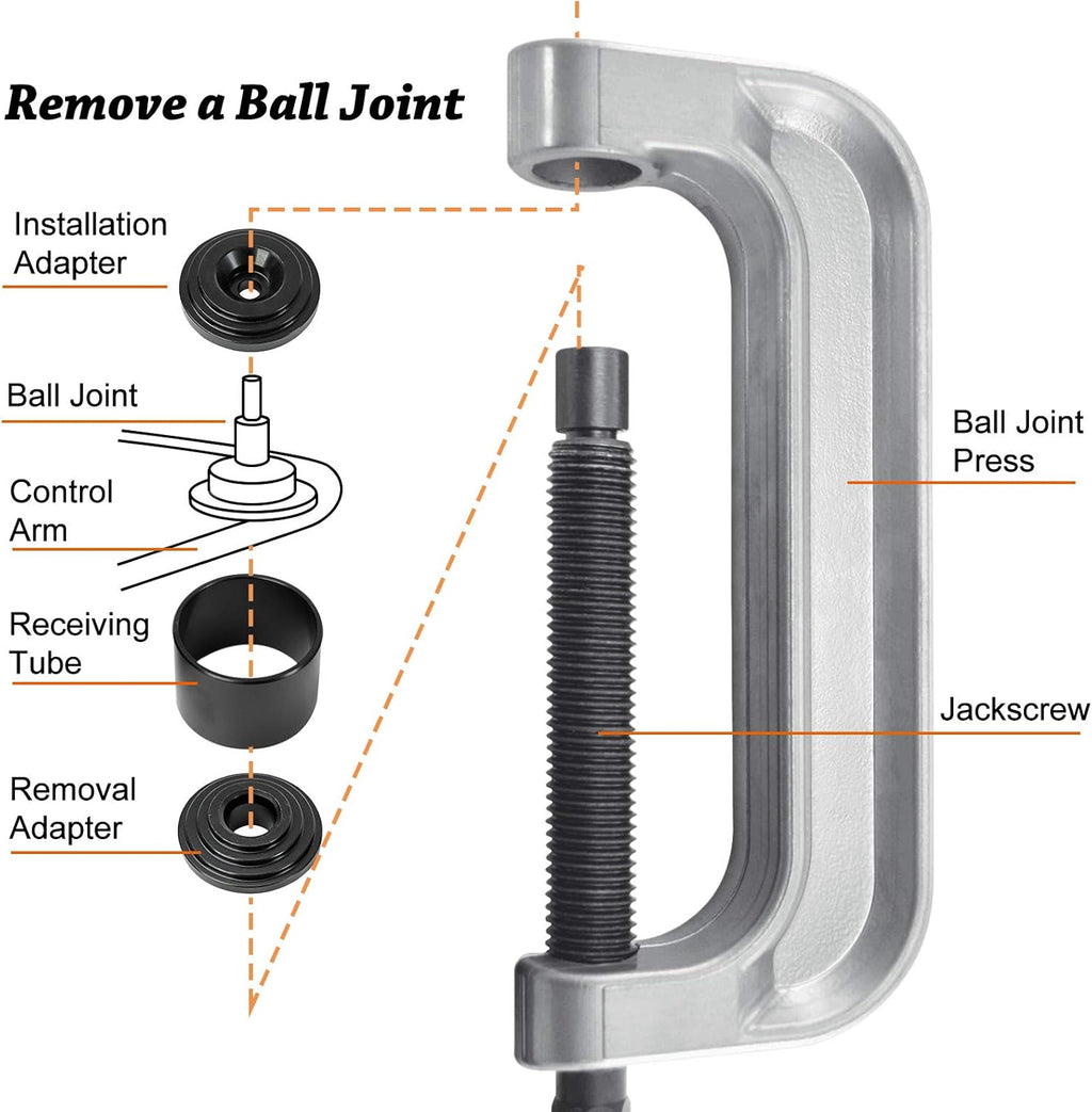 Heavy Duty Ball Joint Press & U Joint Removal Tools 4 in 1 D981289