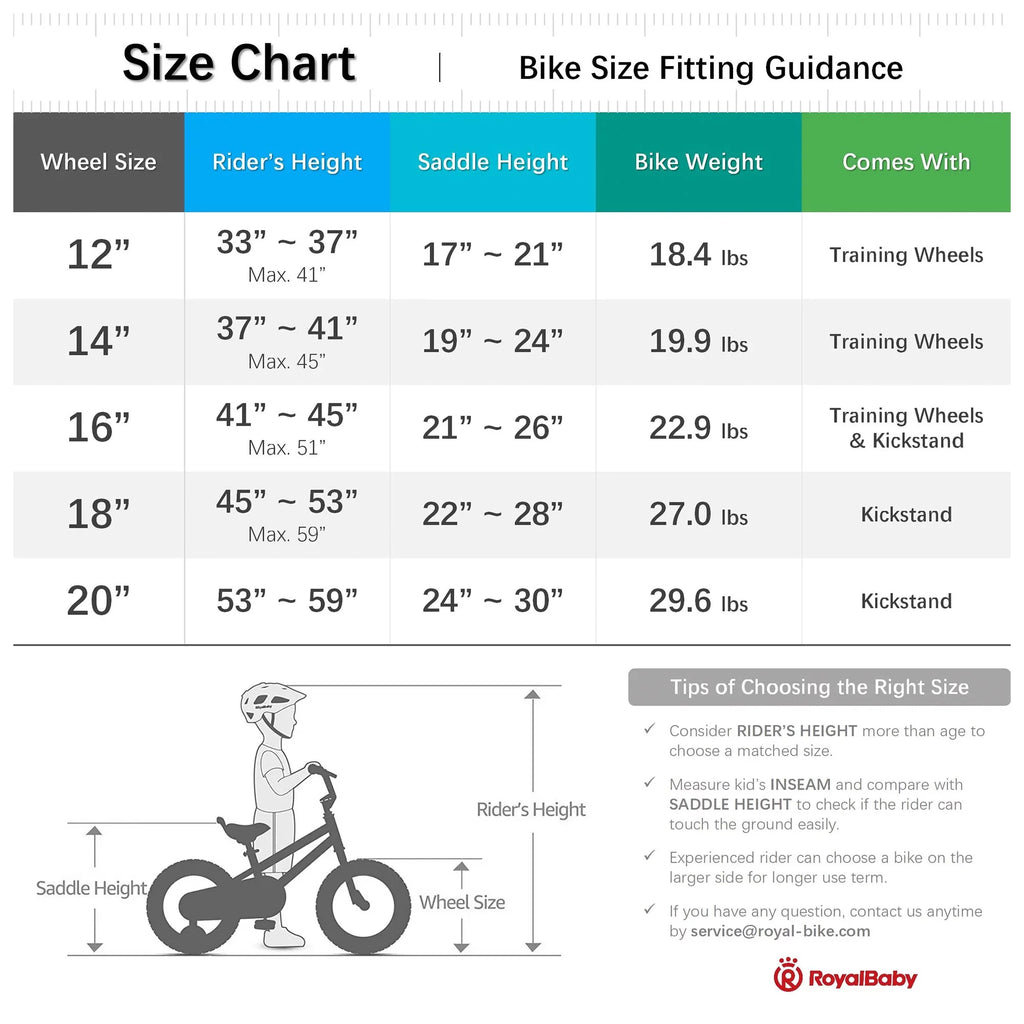 Blue Kids Bike with Training Wheels & Coaster Brake H940094