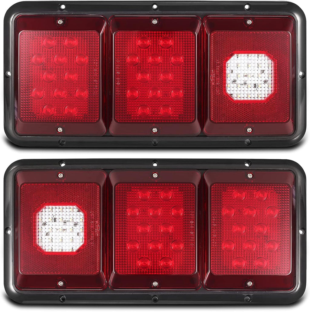 2Pcs LED Trailer Tail Lights with Black Base U713