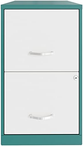 18in 2 Drawer Metal File Cabinet Teal D8941
