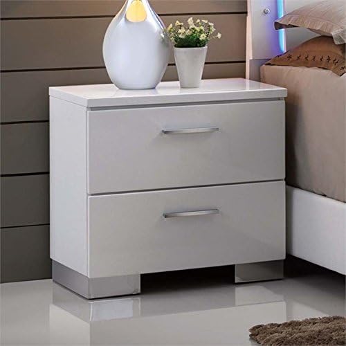 White 2 Drawer Nightstand T452