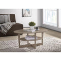 Oval Engineered Wood Cocktail Table in Tan H889600