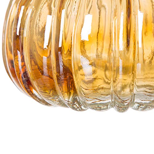 Set of 3 Multi Striped Glass Pumpkins S11191