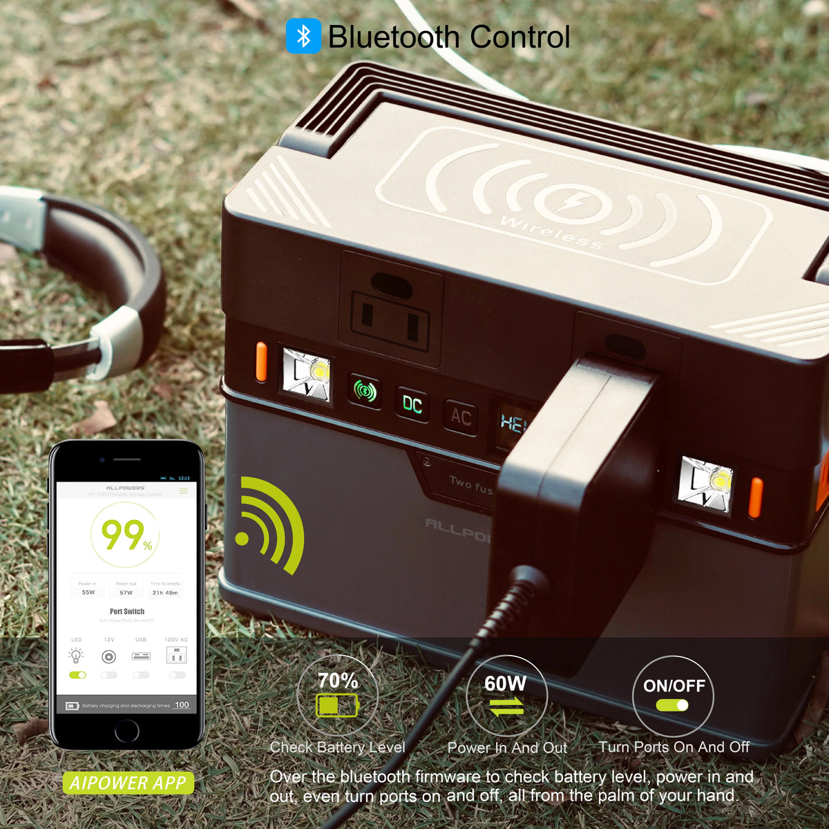 288Wh 300W Portable Power Station with 100W Foldable Solar Panel S9700