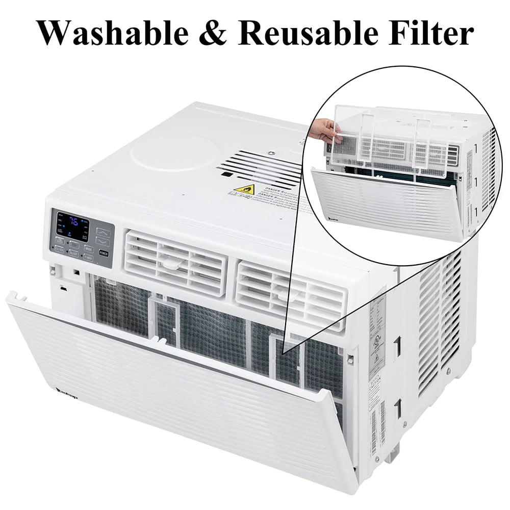 8000BTU 115V White Window Air Conditioner with Remote Control U41118
