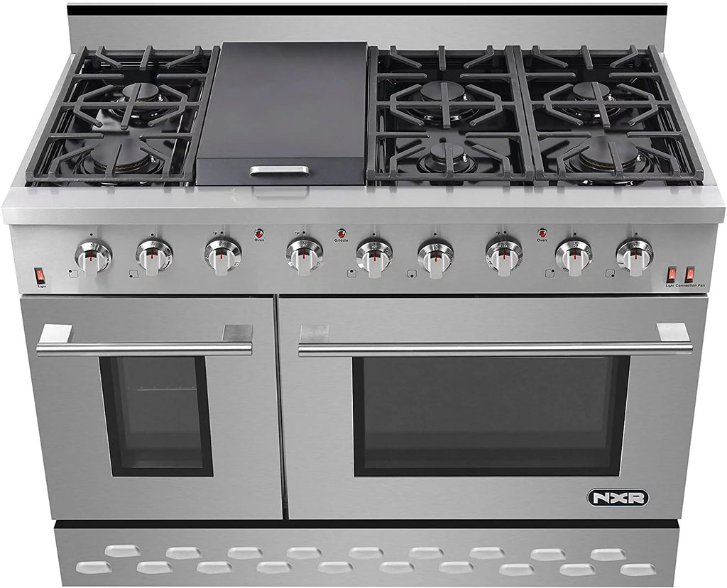 48" Stainless Steel Propane Gas Range with Convection Oven P120