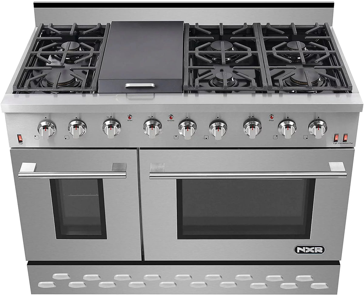 48" Stainless Steel Propane Gas Range with Convection Oven P120