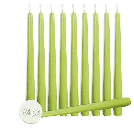 14 inch Lime Taper Candles 84 Pack M5331