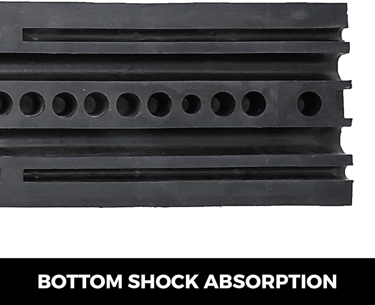 6 Ft Heavy Duty 2-Channel Rubber Cable Protector Ramp A81783