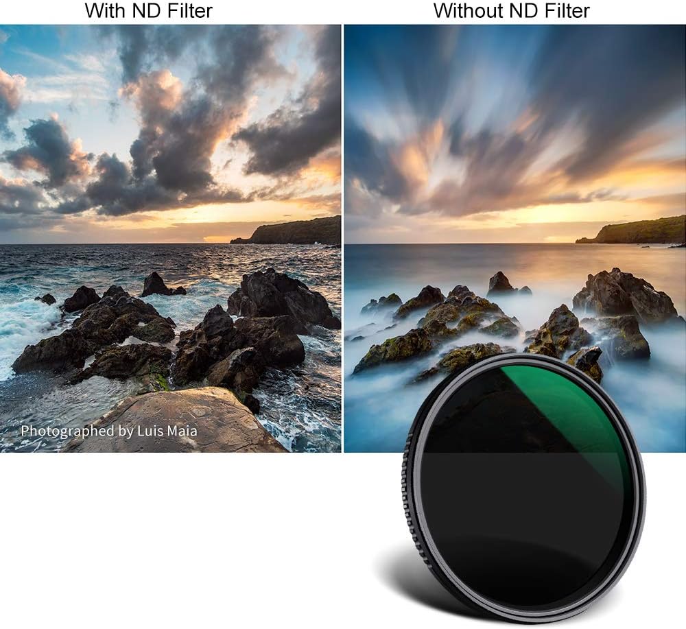 77mm Variable Neutral Density Filter ND8-ND2000 Adjustable with Multi-Layer Coatings K14325