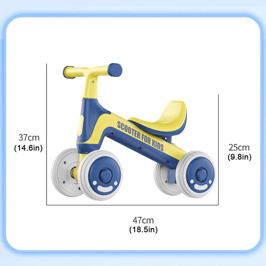 Blue 4 Wheels Toddler Balance Bike K67609