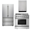 36 In. Propane Gas Range, Dishwasher, Refrigerator S713389