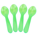 Transparent Green 3 in. Plastic Mini Tasting Spoons V262119