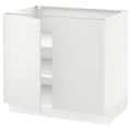 White 2 Door Base Cabinet with Shelves N637876