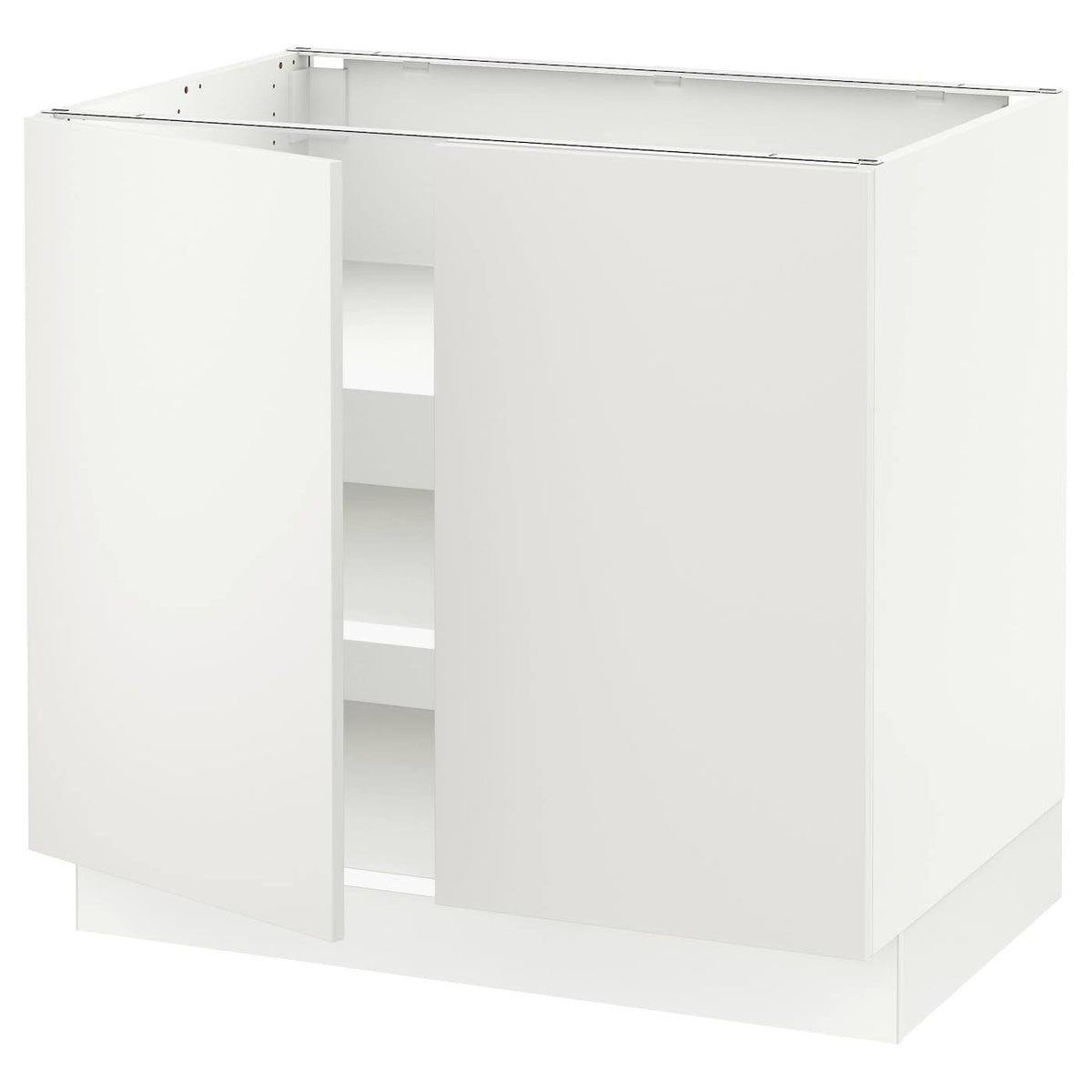 White 2 Door Base Cabinet with Shelves N637876
