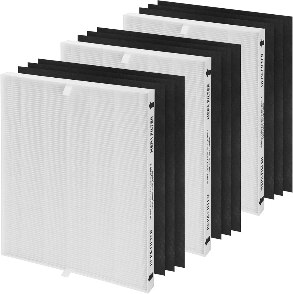 3 Packs True HEPA Replacement Filter A with 9 Activated Carbon Pre-Filters V876