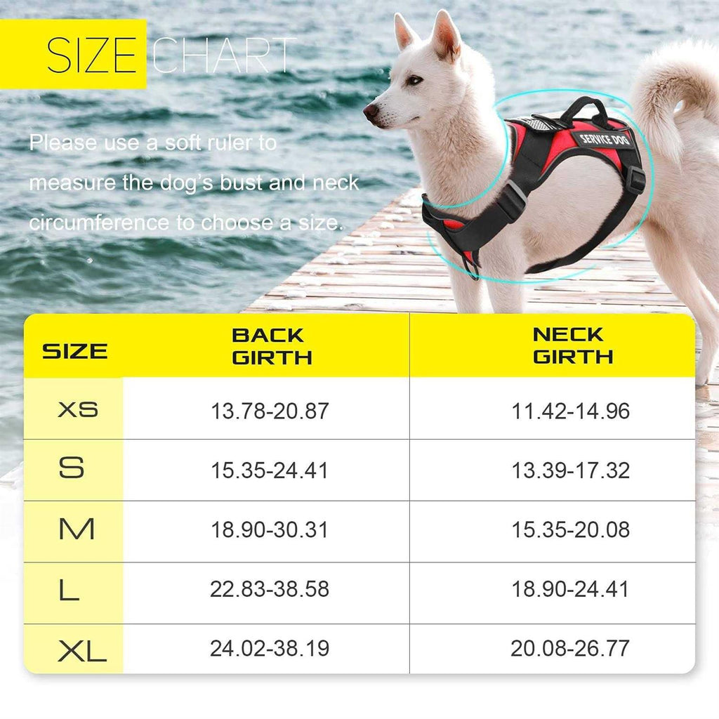 Reflective Dog Vest Harness with 5 PCS Patches N548284