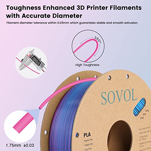 Silk Tri Color 1.75mm PLA 3D Printer Filament 1kg J6413