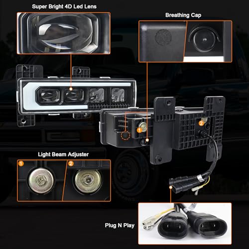 LED Headlight Assembly with DRL Turn Signal W766