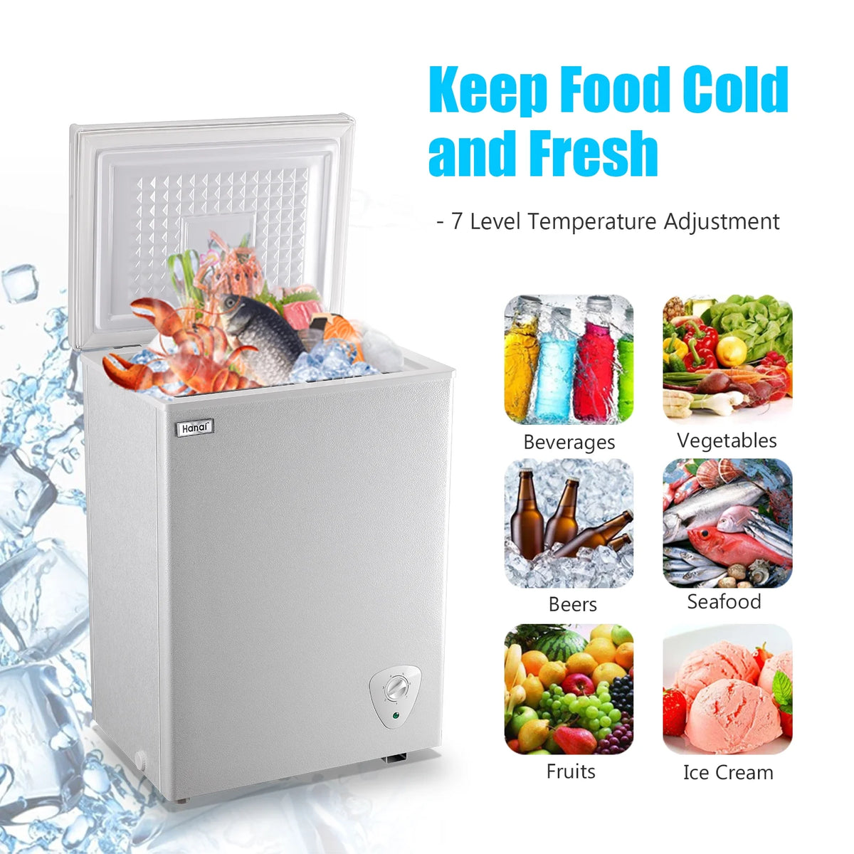 3.5 Cu ft White Chest Freezer M941