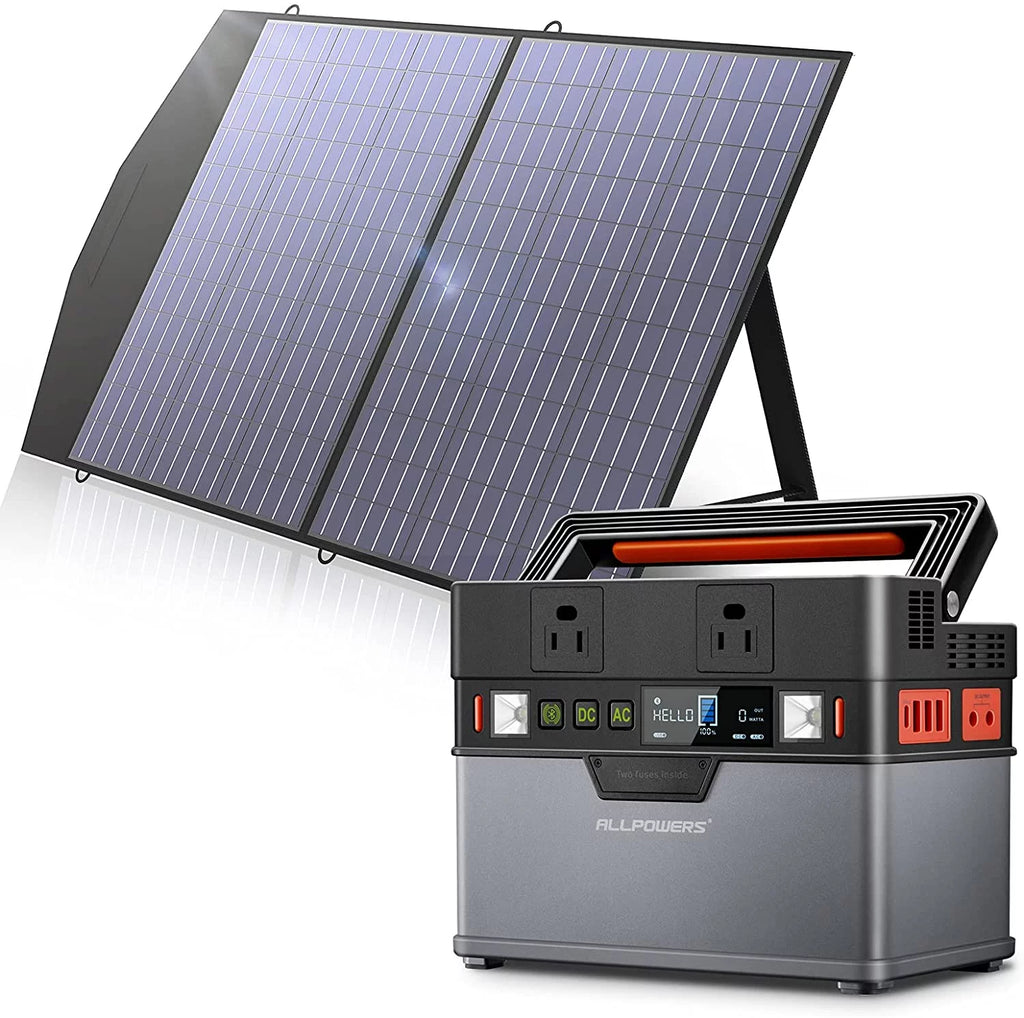 288Wh 300W Portable Power Station with 100W Foldable Solar Panel S9700