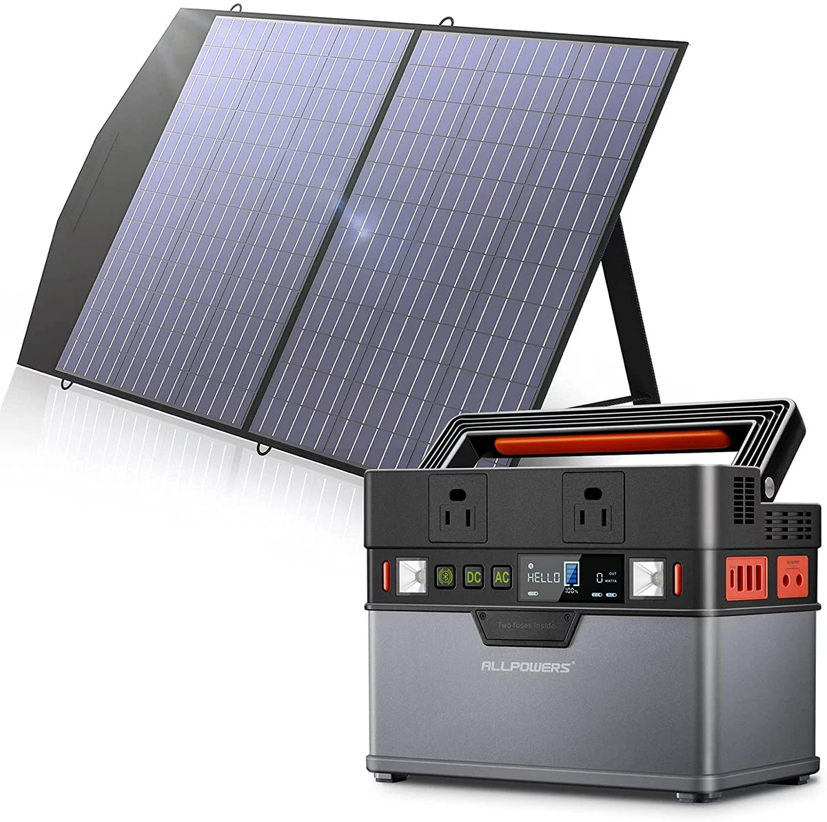 288Wh 300W Portable Power Station with 100W Foldable Solar Panel S9700