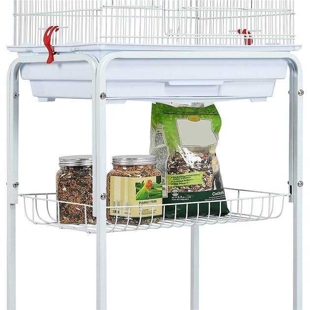 Large Rolling Metal Bird Cage with Stand A726