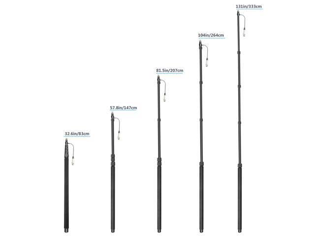 Portable Handheld Microphone Boom Pole with XLR Audio Cable N394