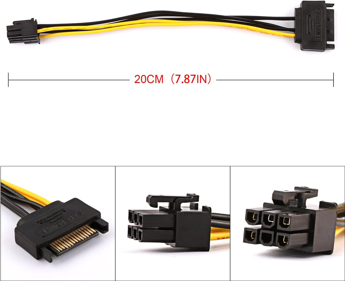 6 Pack PCI-E Riser Express Cable 16X to 1X with 60cm USB 3.0 Cable D3044