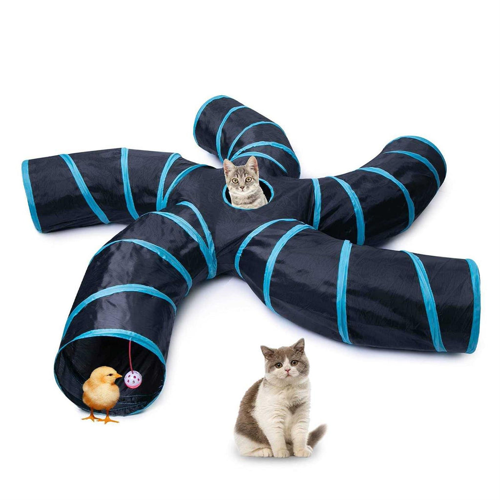 Cat Tunnel with Play Ball Collapsible Pet Tube Z274