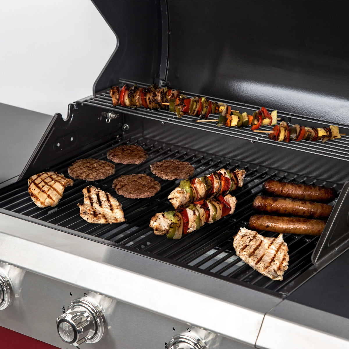 3 Burner Red Propane Gas Grill L27134