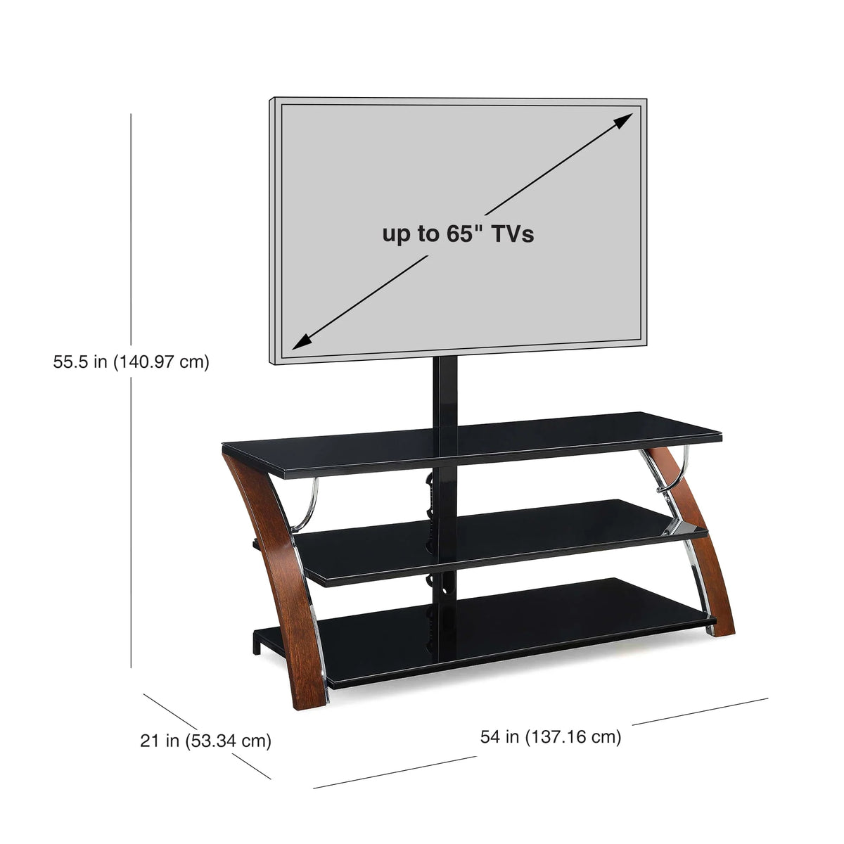 Brown Cherry TV Stand V5869