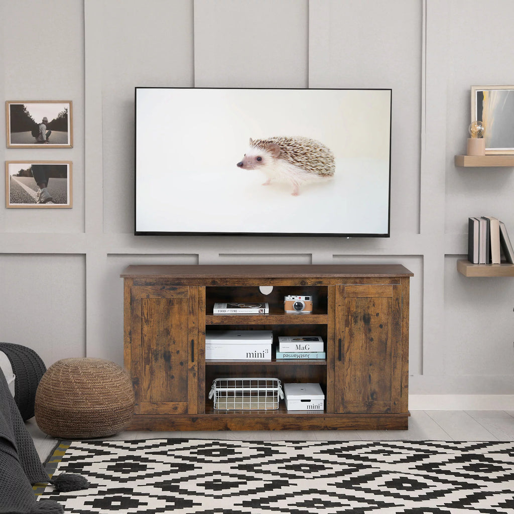 Mid-Century Fireplace TV Stand for 49 Inch TV S531