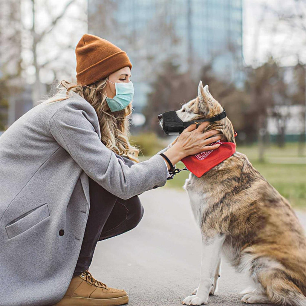 Soft Nylon Adjustable Dog Muzzle J9268