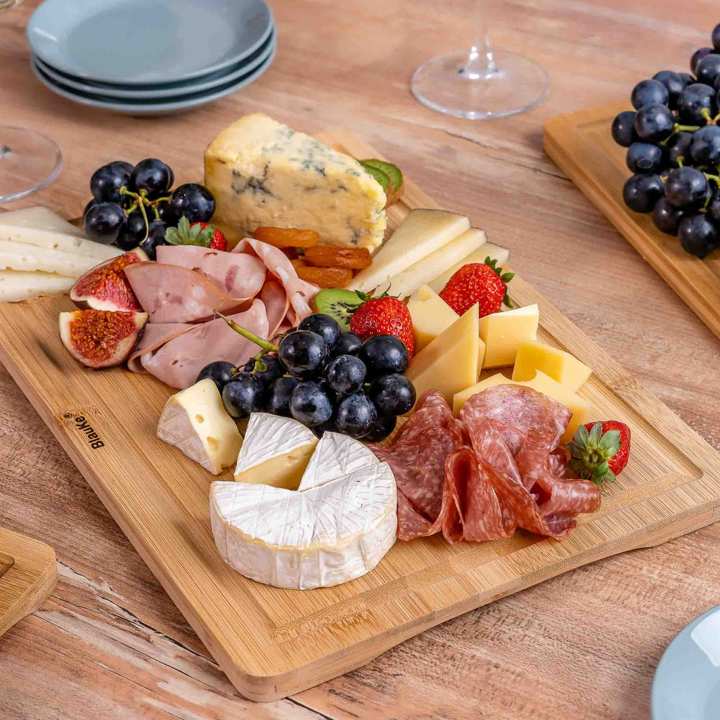 15x10" Bamboo Cutting Board with Juice Groove and Handles C1380