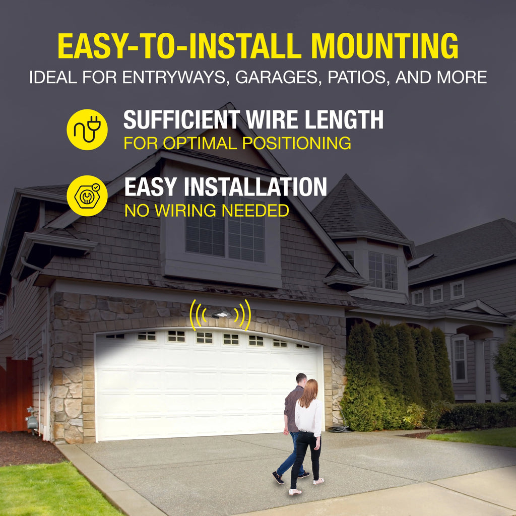 Solar Powered Motion Street and Area Light, Black, 120° Beam Angle D199940